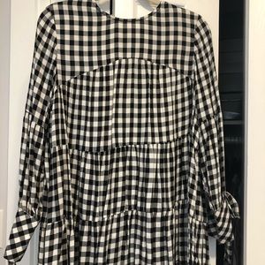 Zara- mini black and white checkered dress